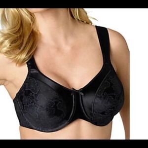 Bali Black Minimizer Underwire Bra Size 34DDD NWT